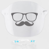 Funny Glasses Moustache Mustache Disguise Face Shield (Front w/Glasses)