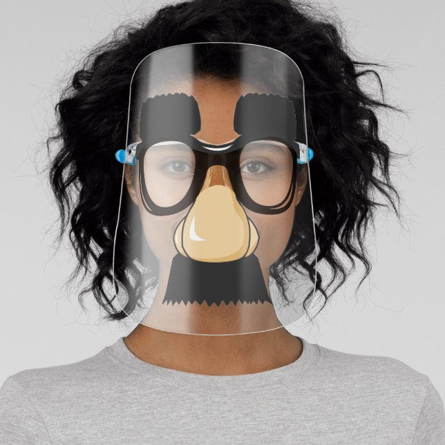 Funny Glasses Nose Mustache Face Shield (Insitu)