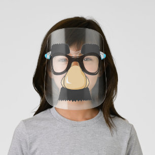Funny Glasses Nose Mustache Kids' Face Shield