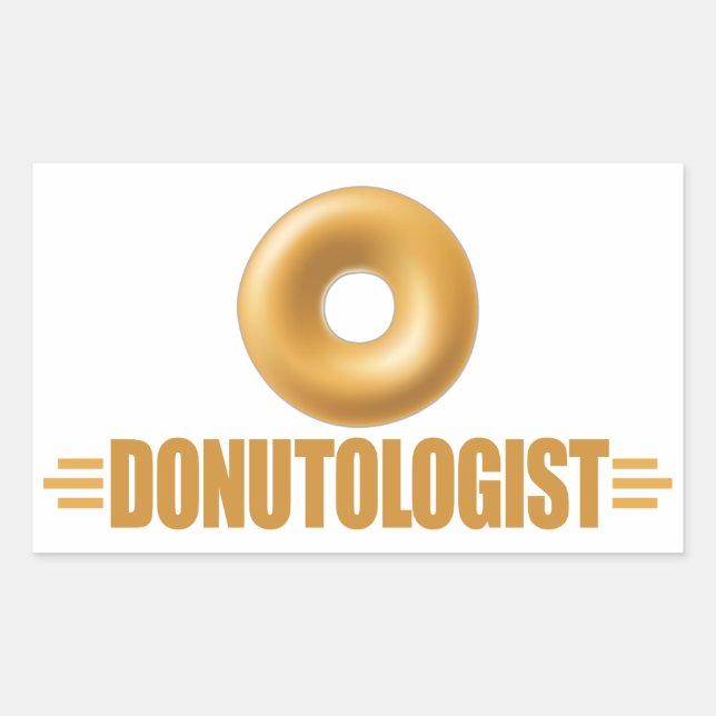 Funny Glazed Donut Lover Rectangular Sticker (Front)