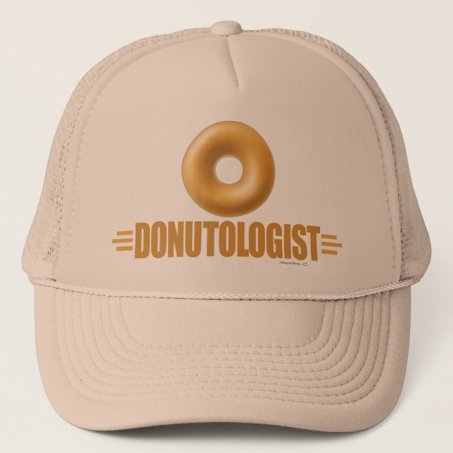 Funny Glazed Donut Lover Trucker Hat (Front)