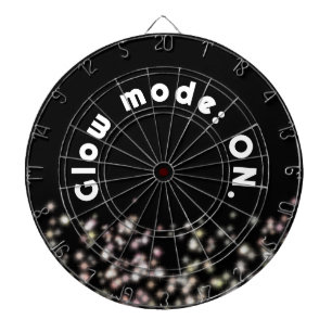 Funny glow glitter inspirational black abstract dart board
