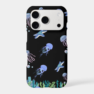 Funny Glowing Neon Jellyfish Underwater Scene Phon iPhone 17 Pro Case
