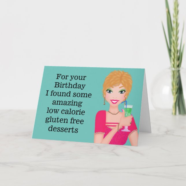 Funny Gluten Free Birthday Card (Front)