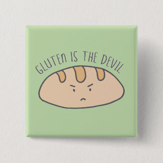 Funny Gluten is the Devil Gluten Free Button