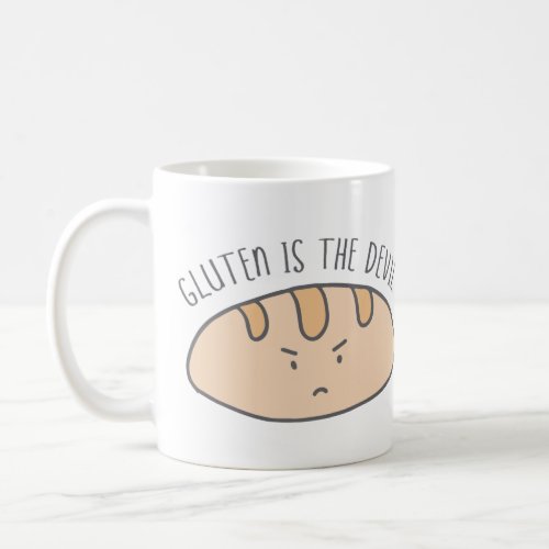 Funny Gluten is the Devil Gluten Free Coffee Mug