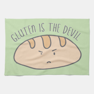 Funny Gluten is the Devil Kitchen Towel
