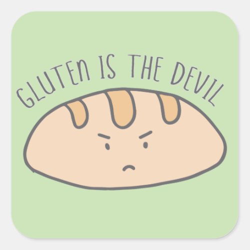 Funny Gluten is the Devil Stickers