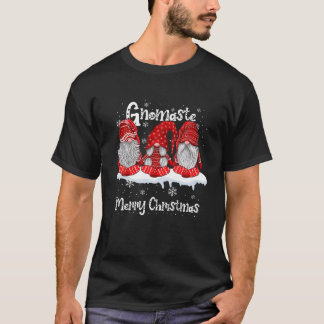 Funny Gnomaste Merry Christmas Gnomes Yoga Lovers T-Shirt