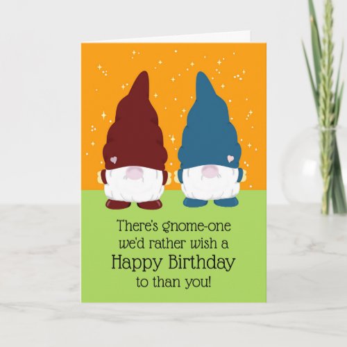 Funny Gnome Birthday Card