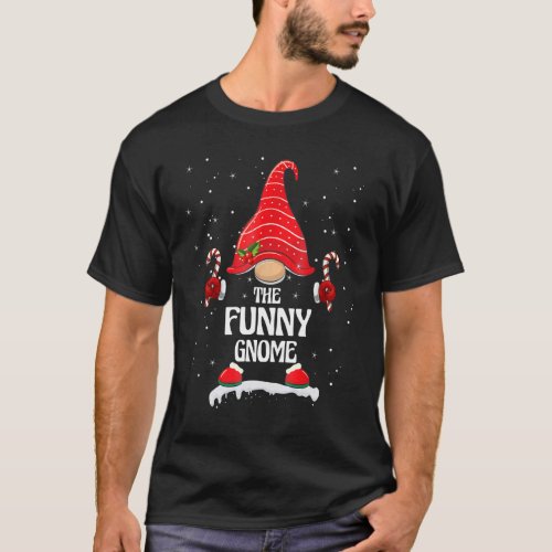 Funny Gnome Buffalo Plaid Matching Family Christma T_Shirt