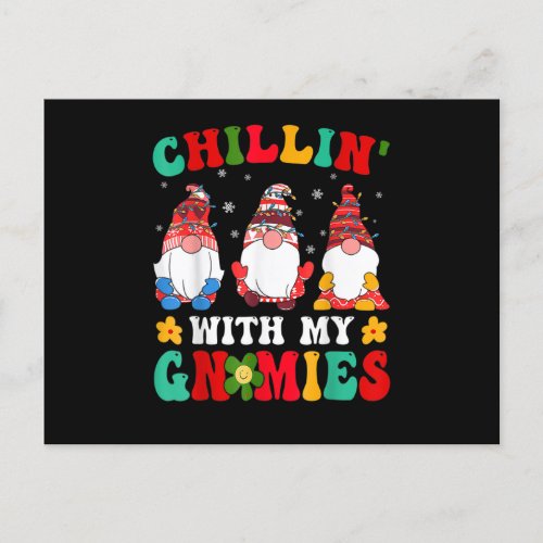 Funny Gnome Christmas Chillin With My Gnomies Fami Postcard