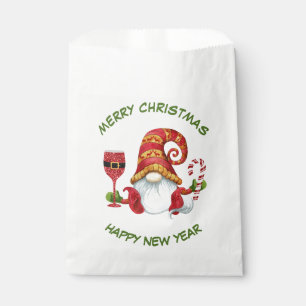 Funny Gnome Christmas Party Favor Bags