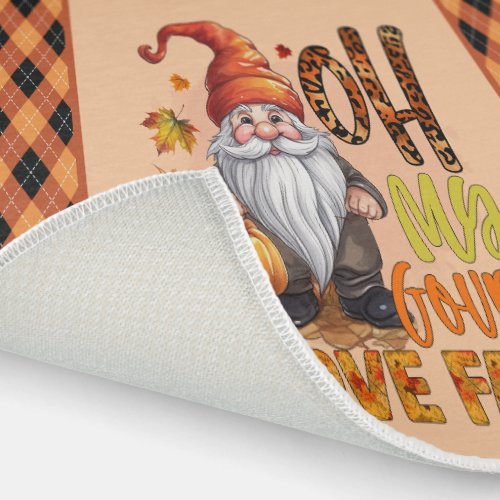 Funny gnome Fall Season lovers Outdoor Rug