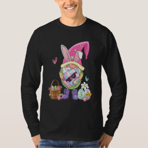 Funny Gnome Holding Easter Eggs Healthcare Worker  T-Shirt