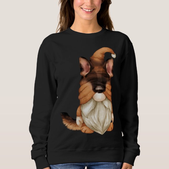 Funny Gnome In German Shepherd Costume For Men Dog Sweatshirt (Front)
