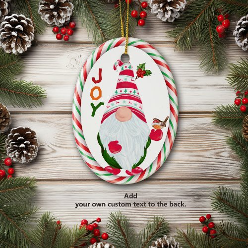 Funny Gnome Joy Kids Christmas Ornament
