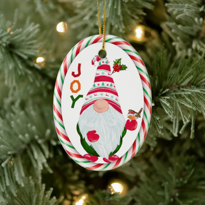 Funny Gnome Joy Kids Christmas Ornament  Zazzlecom