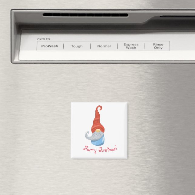 Funny Gnome Magnet – Cute Gnome Humor Fridge  (In Situ (Dishwasher))
