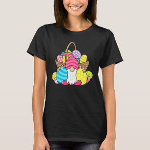 Funny Gnome Pastel Spring Bunny Hunt Eggs Rabbit E T-Shirt