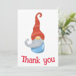 Funny Gnome Thank You Card – Whimsical Garden
