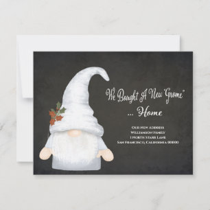 Funny Gnome We've Moved New Address Holiday Moving Announcement