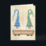 Funny Gnomes Birthday Card for Anyone<br><div class="desc">Funny gnomes birthday card that's perfect for anyone and is customizable with your personalized message.</div>