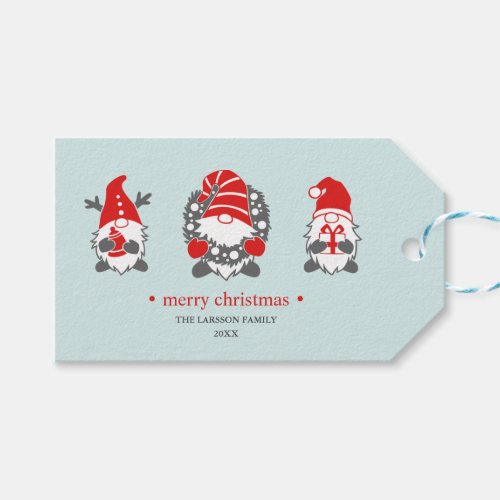 Funny Gnomes  Christmas Holidays Mint Gift Tags