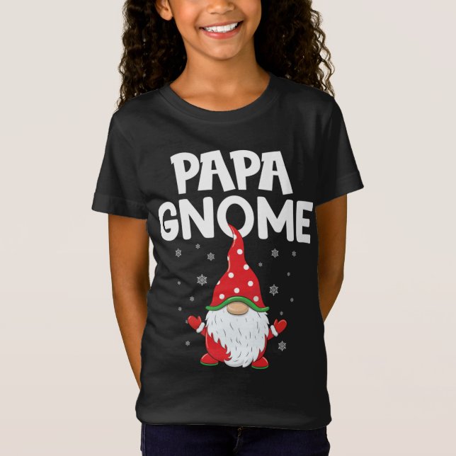 Funny gnomes cute papa Gnome Xmas cute Christmas g T-Shirt (Front)