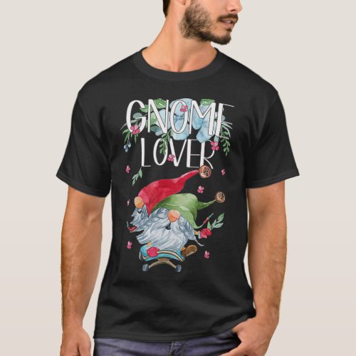 Funny Gnomes Floral Flower  For Hippies  Unique Gn T_Shirt