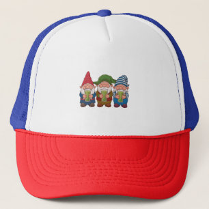 Funny Gnomes Holding a Matcha Drink Magical Trucker Hat
