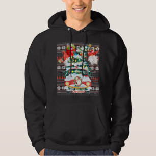 Funny Gnomes Matching Family Group Ugly Christmas Hoodie