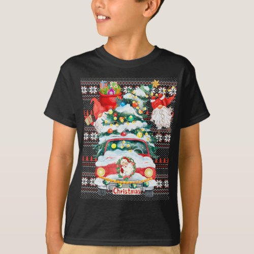 Funny Gnomes Matching Family Group Ugly Christmas  T_Shirt