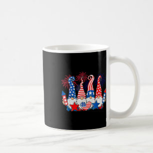 Funny Gnomes Patriotic American Flag Cute Gnomes 4 Coffee Mug