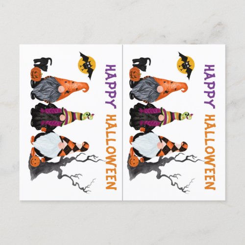 Funny Gnomes School Party Halloween Card