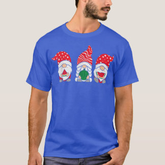 Funny Gnomes Summer Watermelon Xmas Lights Christm T-Shirt