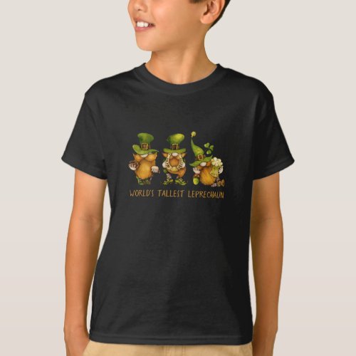 Funny Gnomes Tallest Leprechaun St Patricks Day T_Shirt