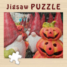 Funny Gnomes with Pumpkins Autumn Photography -