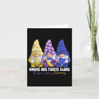 Funny Gnomies Bladder Cancer Awareness Month Purpl Card