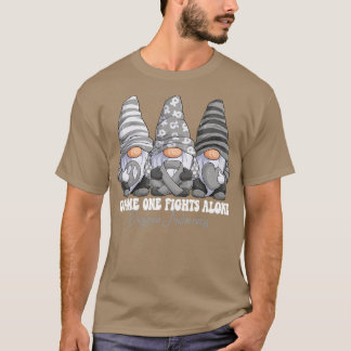 Funny Gnomies Dyslexia Awareness Month Silver Ribb T-Shirt