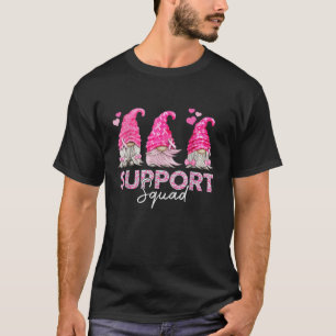 Funny Gnomies Support Squad Breast Cancer Awarenes T-Shirt