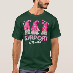 Funny Gnomies Support Squad Breast Cancer Awarenes T-Shirt