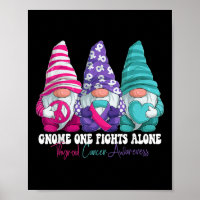 Funny Gnomies Thyroid Cancer Awareness Month Ribbo