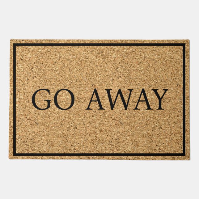 Funny Go Away Custom Introvert  Doormat (Front)