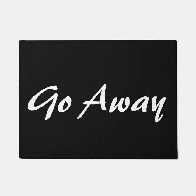 Funny Go Away Mat Zazzle