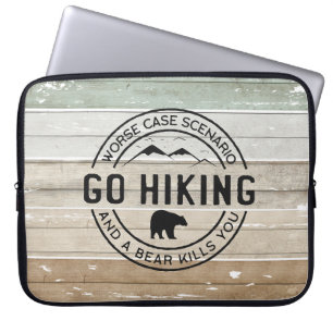 Funny, Go for a Hike Laptop Sleeve