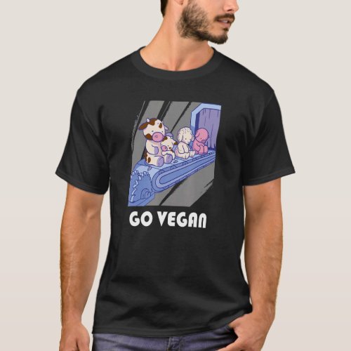 Funny Go Vegan Motif Vegan Food  Animals Are Frien T_Shirt