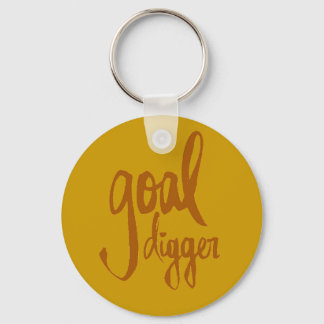 FUNNY GOAL DIGGER PLAY ON WORDS ATTITUDE MOTIVATIO KEYCHAIN