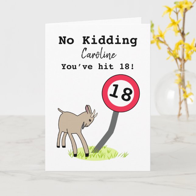 Funny goat 18th birthday card | Zazzle funny-goat-18th-birthday-card-zazzle