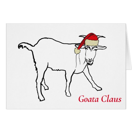 Funny Goat a Claus Drawing quote